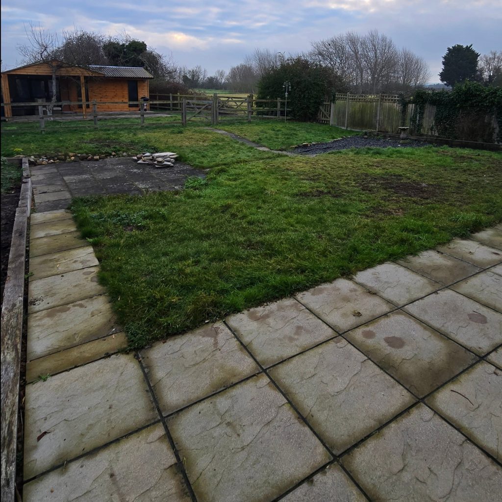 The garden before work began