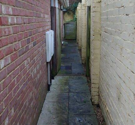 The side path before work began