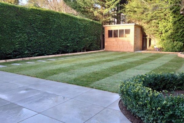 Tiered Garden Makeover with Porcelain Patios